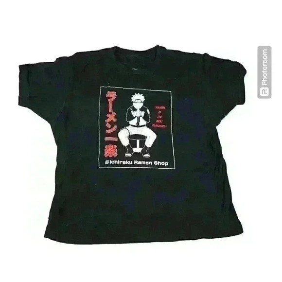 NARUTO SHIPPUDEN T Shirt Size Large Ichiraku Ramen Shop Black Short Sleeve - Picture 1 of 7